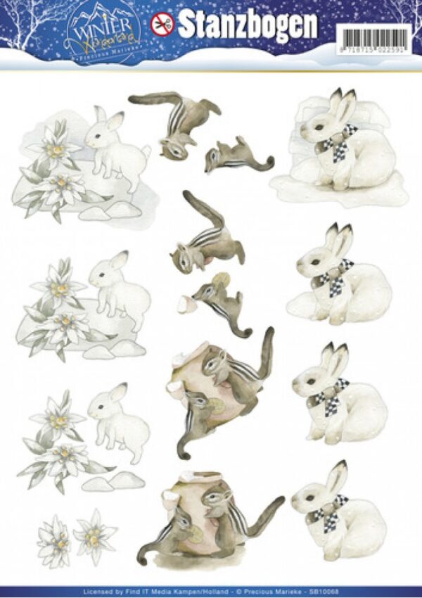 Push-out sheet-3D - Precious Marieke - Winter Wonderland - SB10068