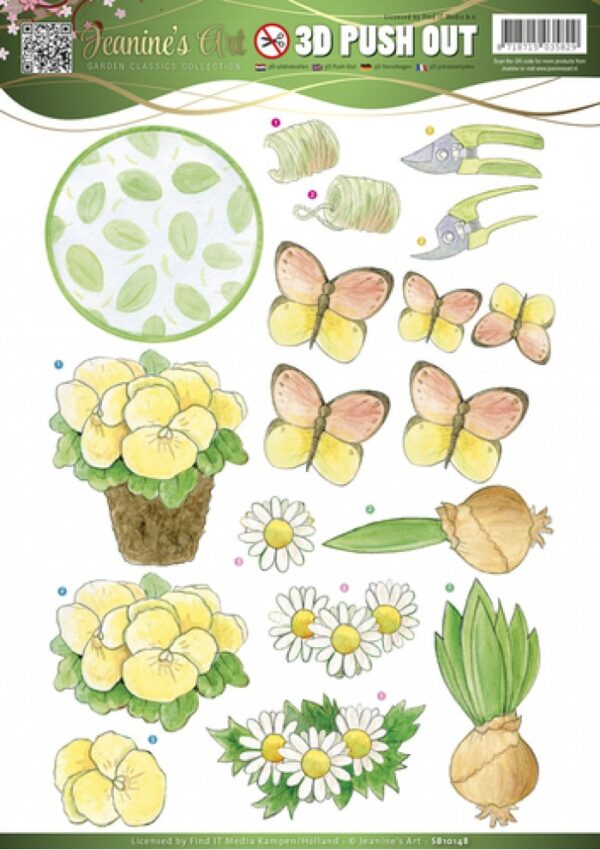 Push-out sheet - 3D - Jeanine’s Art - Garden Classics - SB10148