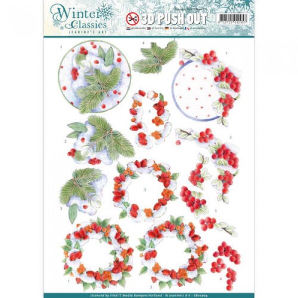 Push-out sheet - 3D - Jeanine’s Art - Winter Classics - SB10204