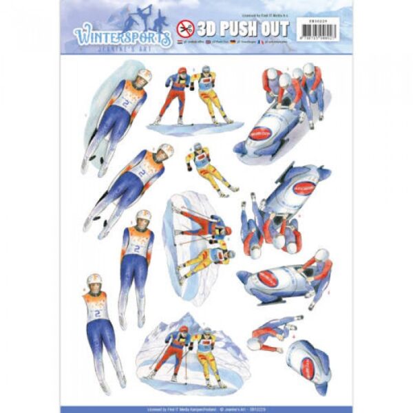 Push-out sheet - 3D - Jeanine’s Art - Wintersports - SB10229