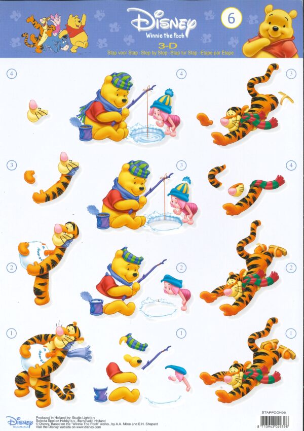 3D knipvel - Studio Light - STAP POOH 06