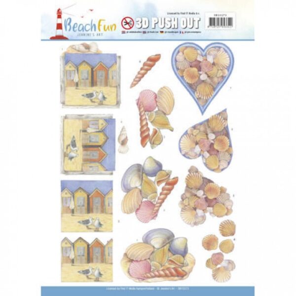 Push-out sheet - 3D - Jeanine’s Art - Beach Fun - SB10273