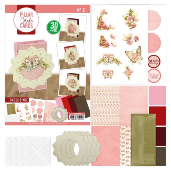 3D and Do Pillar Circle Cards Nr. 2 Beautiful Butterflies