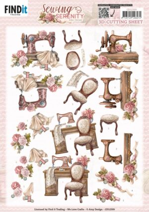 knipvel-3D-Amy Design - Sewing Serenity - Sewing Machine - CD12309