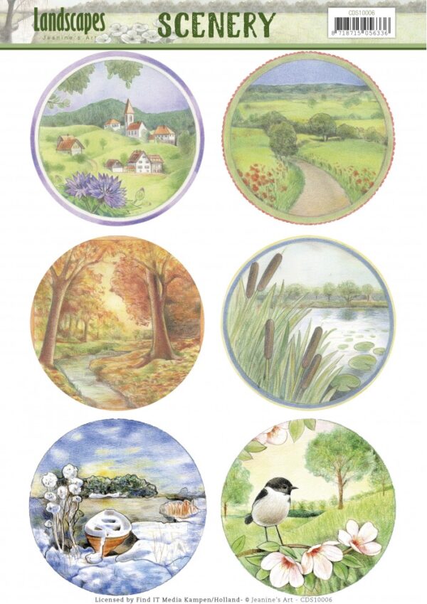 Push-out sheet - 3D - Jeanine’s Art - Landscapes - CDS10006