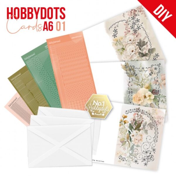 Hobbydots Cards A6 Nr. 01 Wedding Flowers