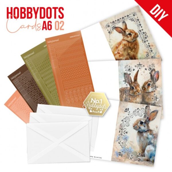 Hobbydots Cards A6 Nr. 02 Rabbit