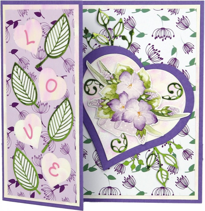 Push-out sheet-3D - Precious Marieke - Purple Blossom - SB10987 - Afbeelding 2