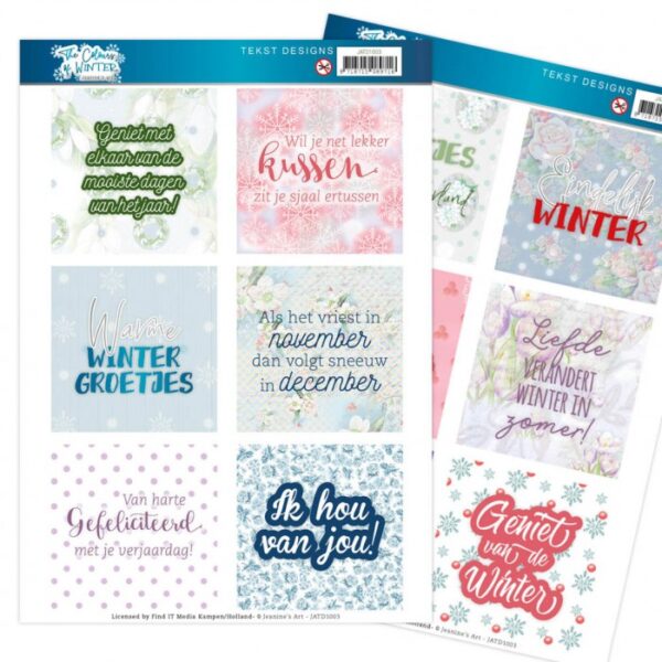 Push-out sheet - 3D - Jeanine’s Art - The Colours of Winter - JATD1003