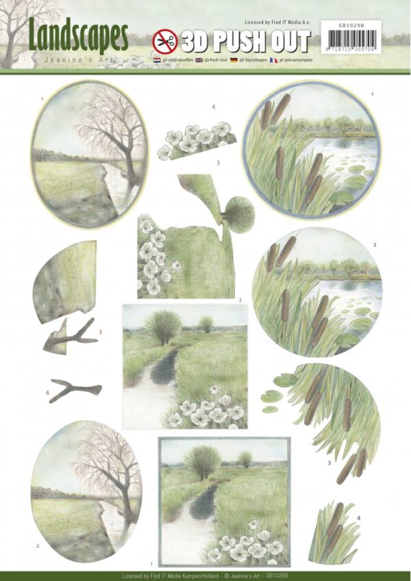 Push-out sheet - 3D - Jeanine’s Art - Landscapes - SB10298