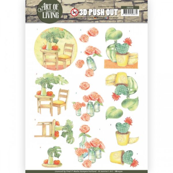 Push-out sheet - 3D - Jeanine’s Art - Art Of Living - SB10310