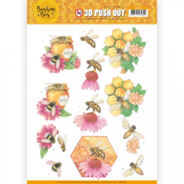 Push-out sheet - 3D - Jeanine’s Art - Buzzing Bees- SB10367