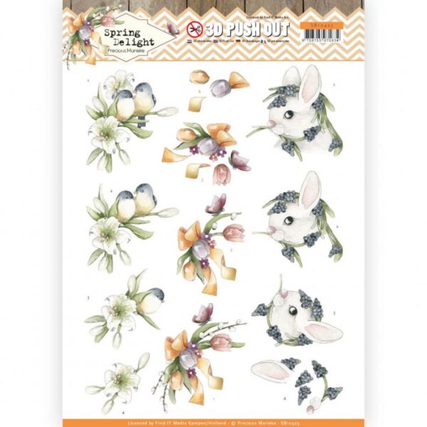 Push-out sheet-3D - Precious Marieke - Spring Delight - SB10423