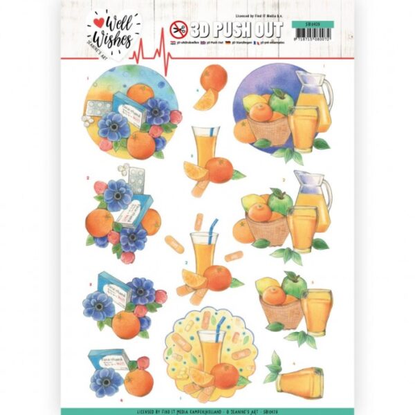 Push-out sheet - 3D - Jeanine’s Art - Well Wishes - SB10429