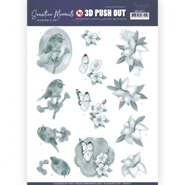 Push-out sheet - 3D - Jeanine’s Art - Sensitive Moments - SB10471