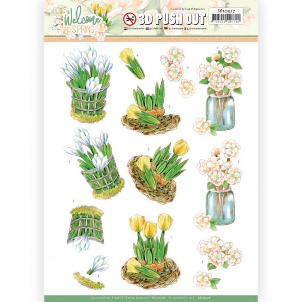 Push-out sheet - 3D - Jeanine’s Art - Welcome Spring- SB10527