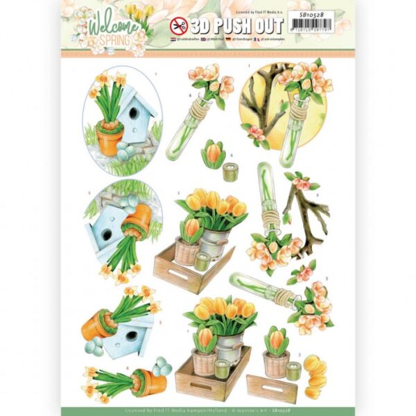 Push-out sheet - 3D - Jeanine’s Art - Welcome Spring- SB10528