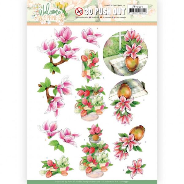 Push-out sheet - 3D - Jeanine’s Art - Welcome Spring- SB10530