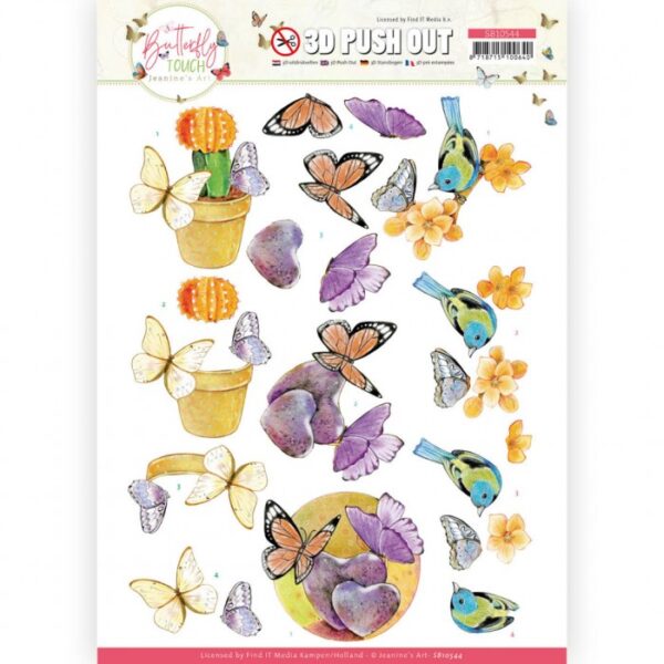 Push-out sheet - 3D - Jeanine’s Art - Butterfly Touch - SB10544