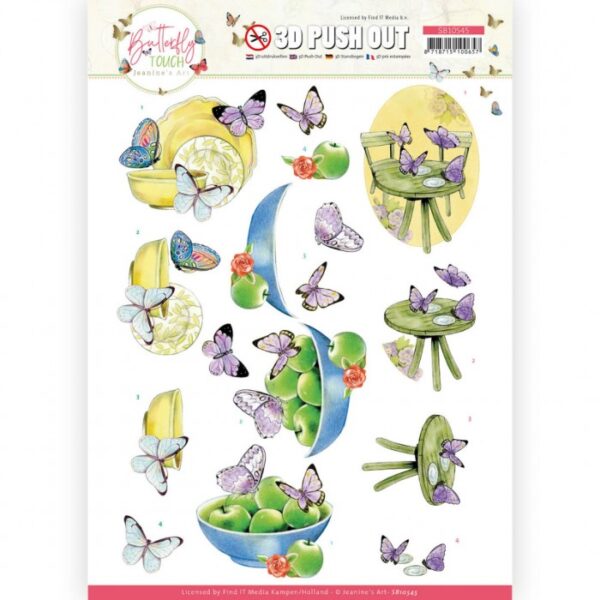 Push-out sheet - 3D - Jeanine’s Art - Butterfly Touch - SB10545
