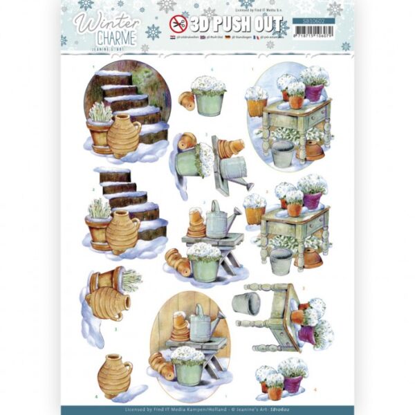 Push-out sheet - 3D - Jeanine’s Art - Winter Charme - SB10602