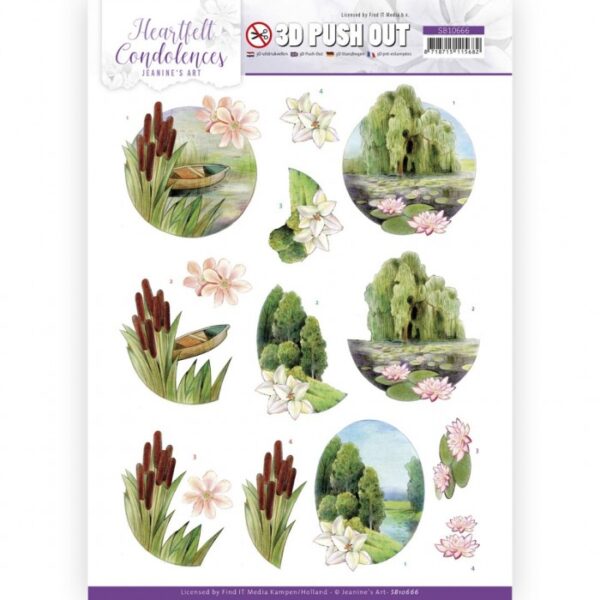 Push-out sheet - 3D - Jeanine’s Art - Heartfelt Condolences - SB10666