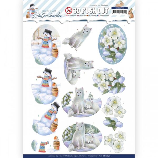 Push-out sheet - 3D - Jeanine’s Art - Winter Garden - SB10698