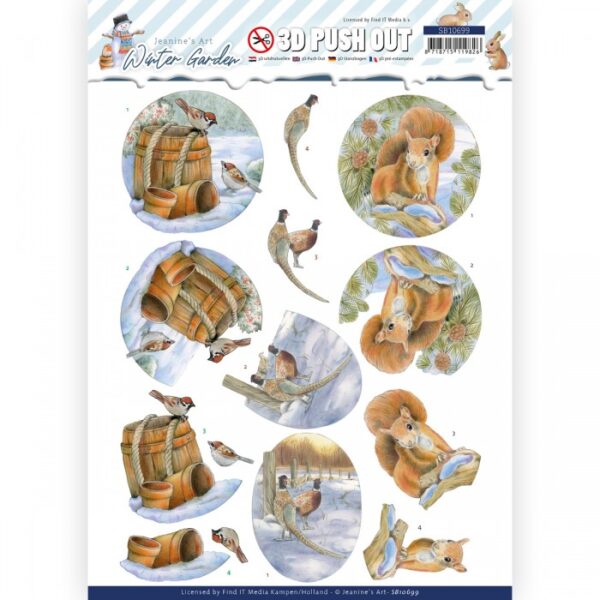 Push-out sheet - 3D - Jeanine’s Art - Winter Garden - SB10699