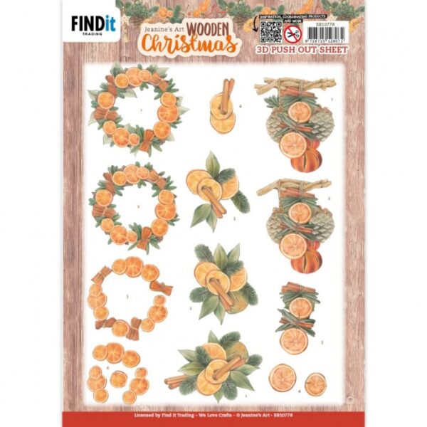 Push-out sheet - 3D - Jeanine’s Art - Wooden Christmas - SB10778