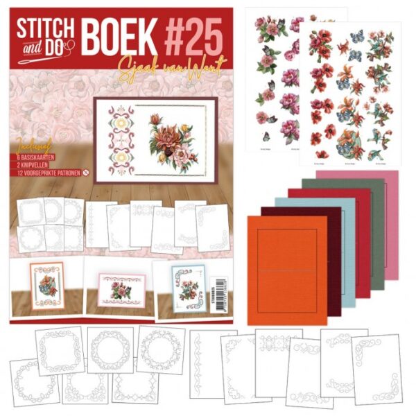 Stitch and Do Boek Nr. 25 Reddish Flowers