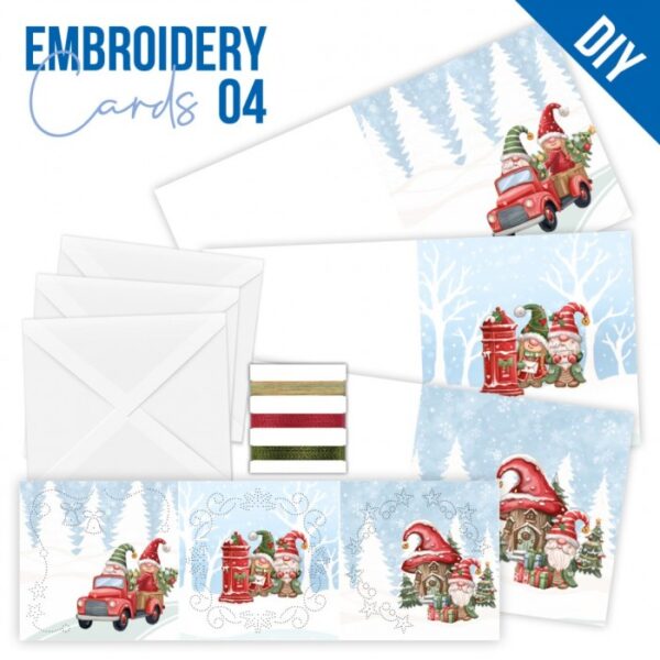 Embroidery Cards Nr. 04 Gnomes for Christmas