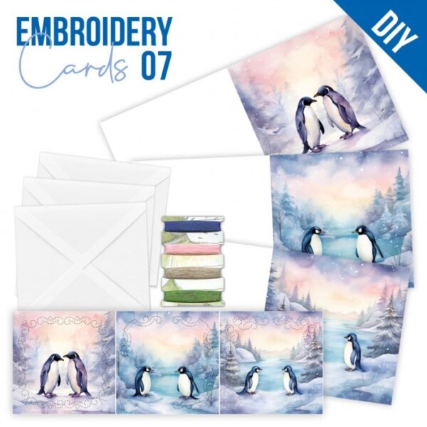 Embroidery Cards Nr. 07 Penguins
