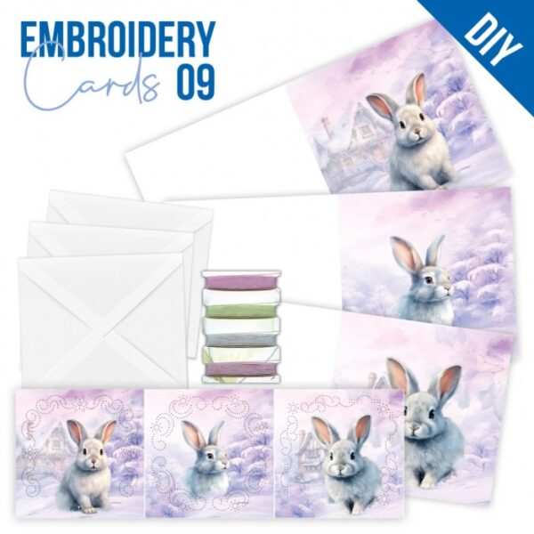 Embroidery Cards Nr. 09 Rabbits