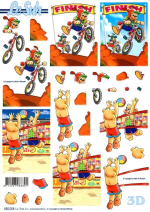 Push-out sheet-3D - Le Suh - Sportieve Beren - 680.008