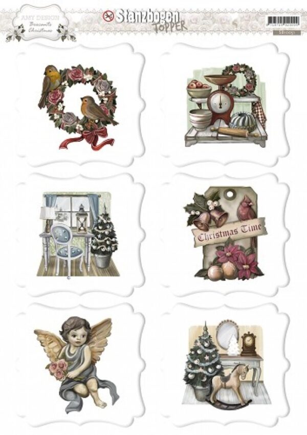 Push-out sheet - 3D - Amy Design - Topper Brocante Christmas - SB10051