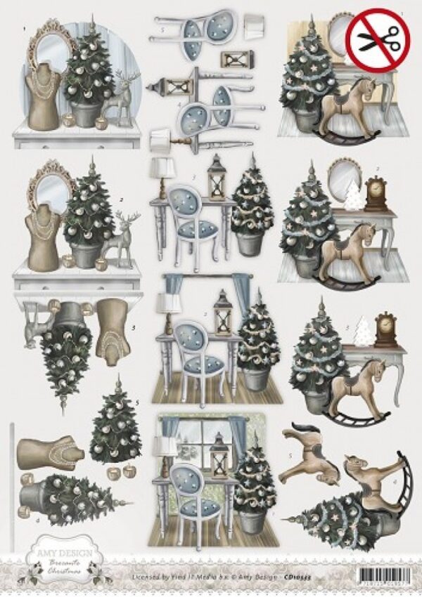 Push-out sheet - 3D - Amy Design - Brocante Christmas - SB10052