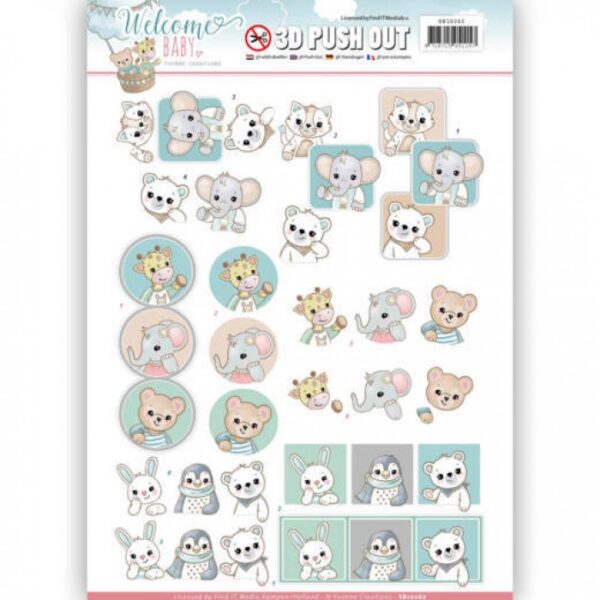 Push-out sheet - 3D - Yvonne Creations - Welcome Baby - SB10262