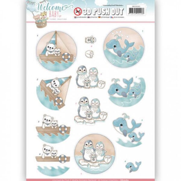 Push-out sheet - 3D - Yvonne Creations - Welcome Baby - SB10265
