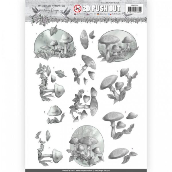 Push-out sheet - 3D - Amy Design - Words of Sympathy - SB10316