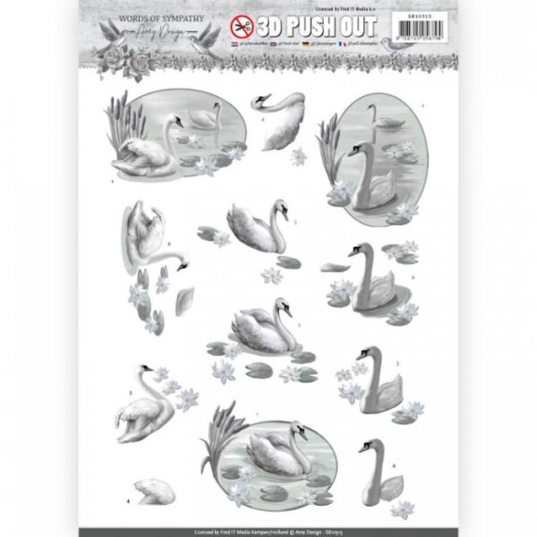 Push-out sheet - 3D - Amy Design - Words of Sympathy - SB10315