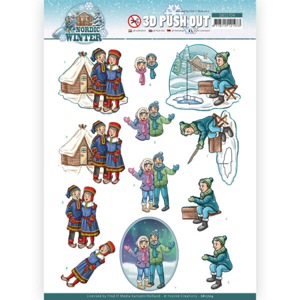 Push-out sheet - 3D - Yvonne Creations - Nordic Winter - SB11704