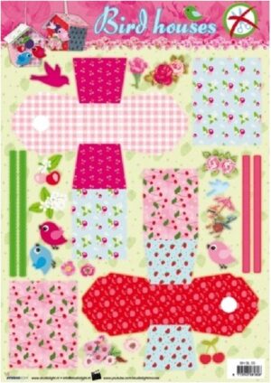 Push-out sheet-3D - Studiolight - Bird Houses - BH SL 03