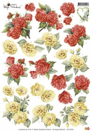 knipvel-3D- Helga Martare - Bloemen - CD10290