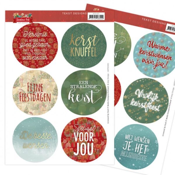 Push-out sheet - 3D - Amy Design - Christmas Pets - ADTD1001