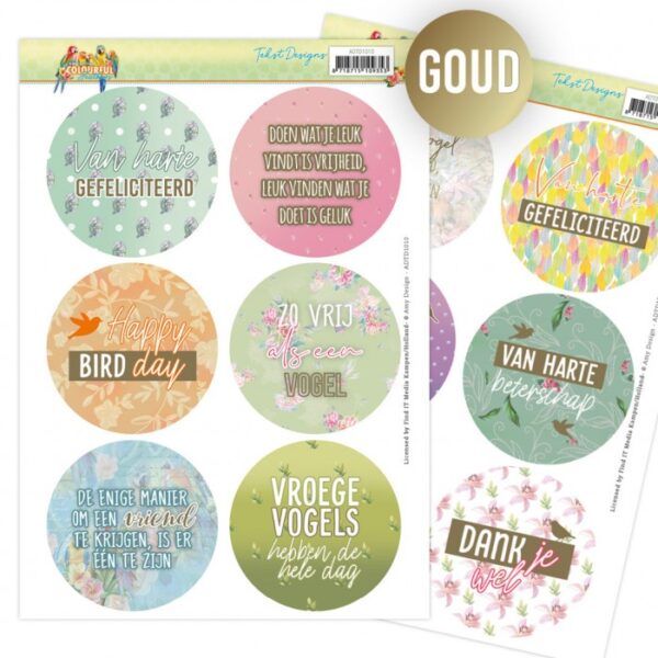 Push-out sheet - 3D - Amy Design - Colourful Feathers - ADTD1010