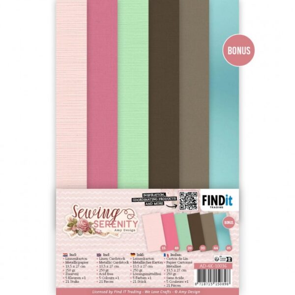 Linnen Kaartenkarton - Amy Design - Sewing Serenity - AD-4K-10036
