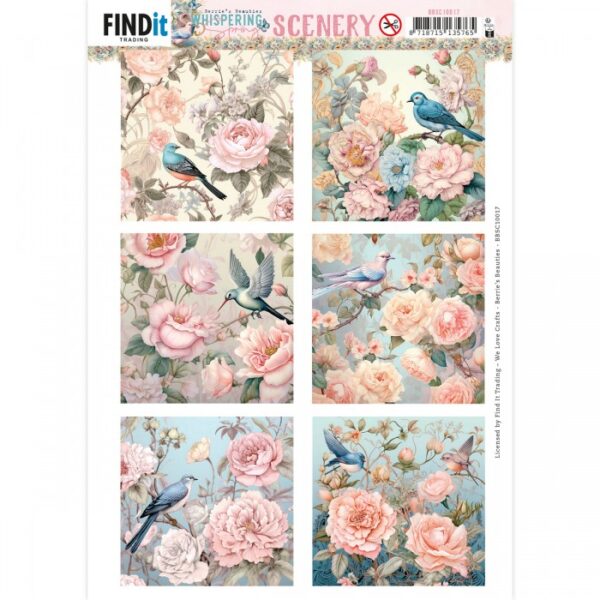 Push-out sheet - 3D - Berrie's Beauties - Whispering Spring - BBSC10017