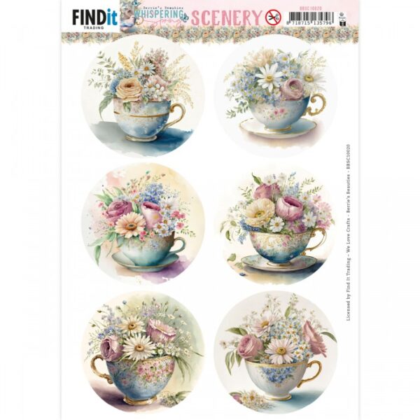 Push-out sheet - 3D - Berrie's Beauties - Whispering Spring - BBSC10020