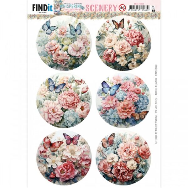 Push-out sheet - 3D - Berrie's Beauties - Whispering Spring - BBSC10022