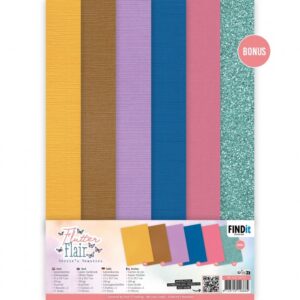 Linnen Kaartenkarton - Berrie's Beauties - Flutter Flair - BB-A4-10010